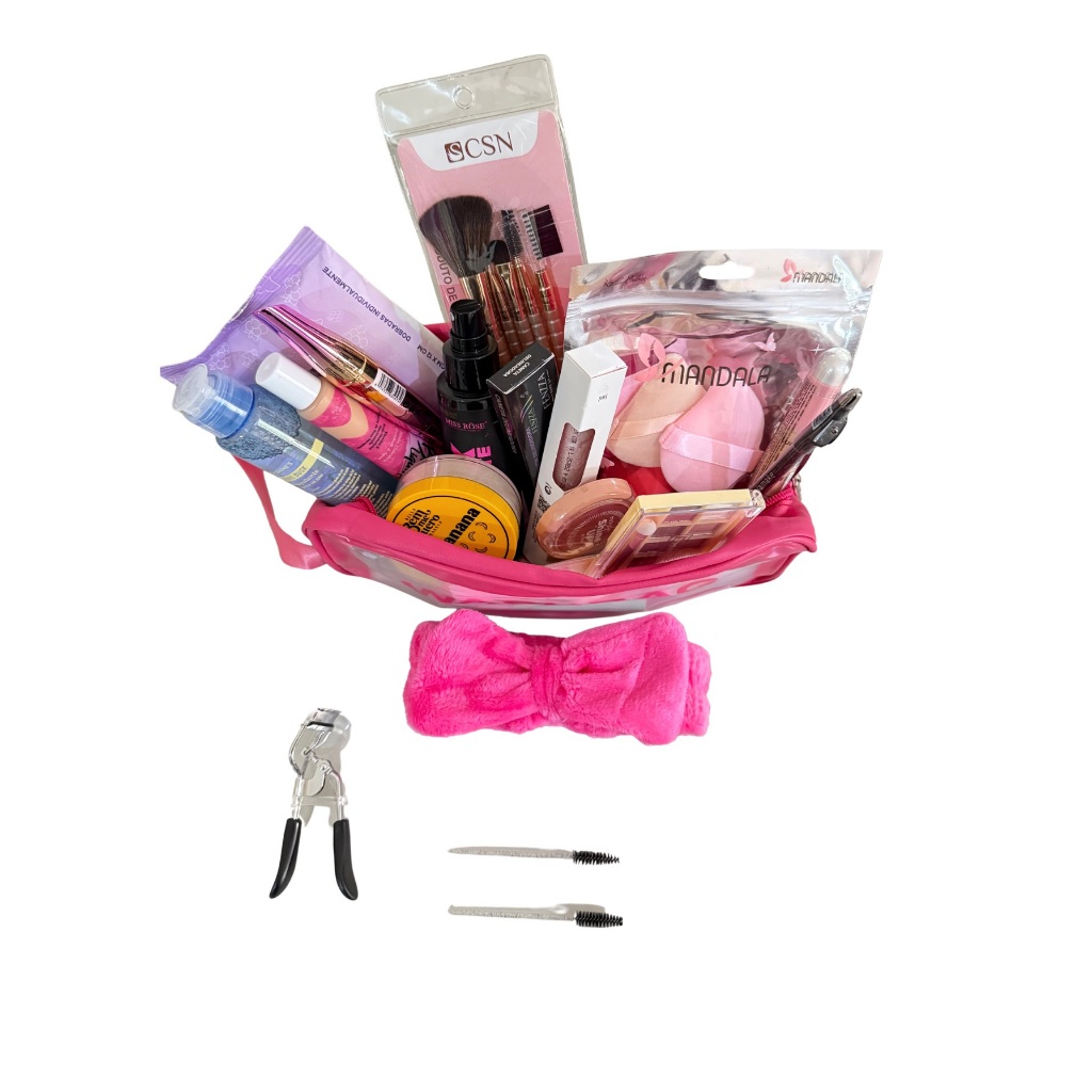 Kit Maquiagem premium 28 pç , Kit Pinçeis, Kit Esponjas,, ENVIO IMEDIATO + brinde