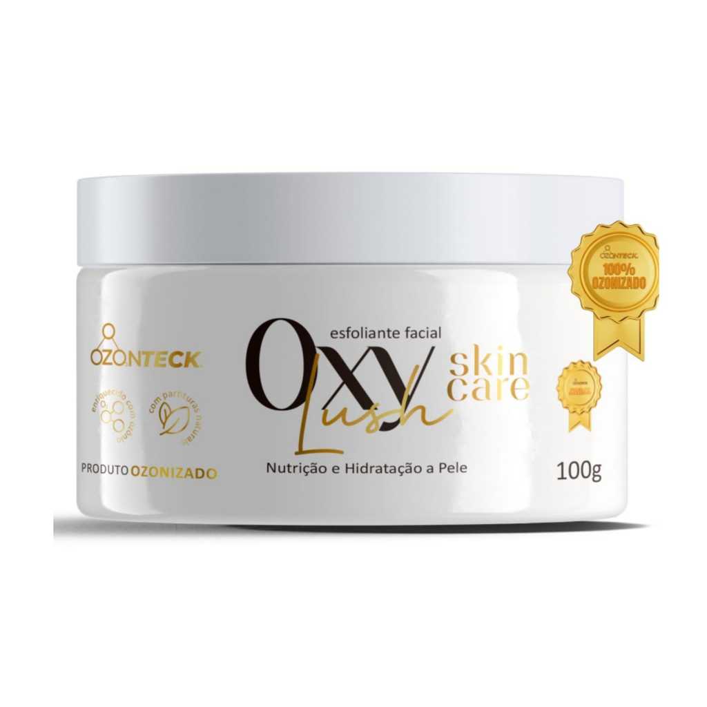 Esfoliante Facial Oxy Lush Ozonizado 100g Ozonteck limpeza equilibrada e suave aos poros e controle de oleosidade.