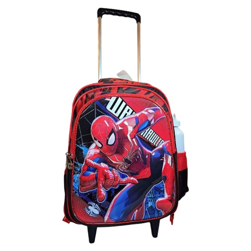 Mochila Escolar Infantil 3D Com Rodinhas Roblox Minicraft E Outro Personagem