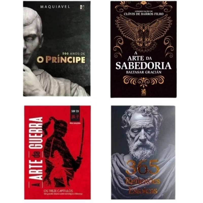 kit A arte da guerra + A arte da sabedoria + O Príncipe - 4 Livros