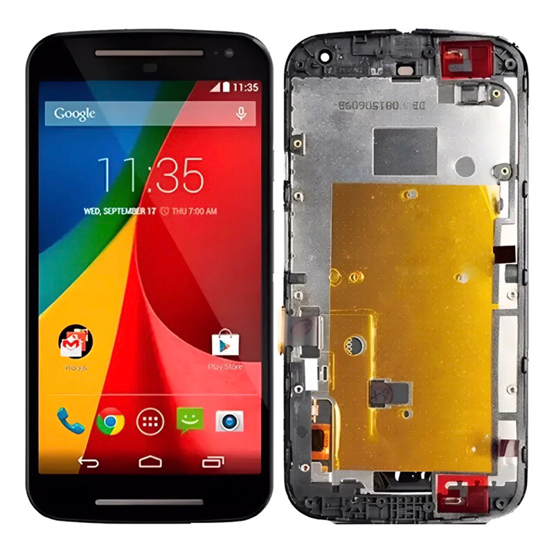 Tela Frontal Display Lcd Compatível Moto G2 Xt1068 Xt1069 Preto