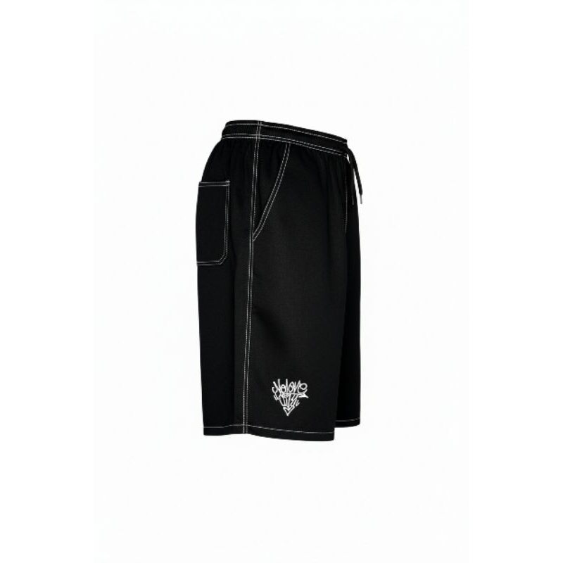 Bermuda Sarja Não é Cargo " No Love" Bordada Streetwear Oversized Baggy Unissex