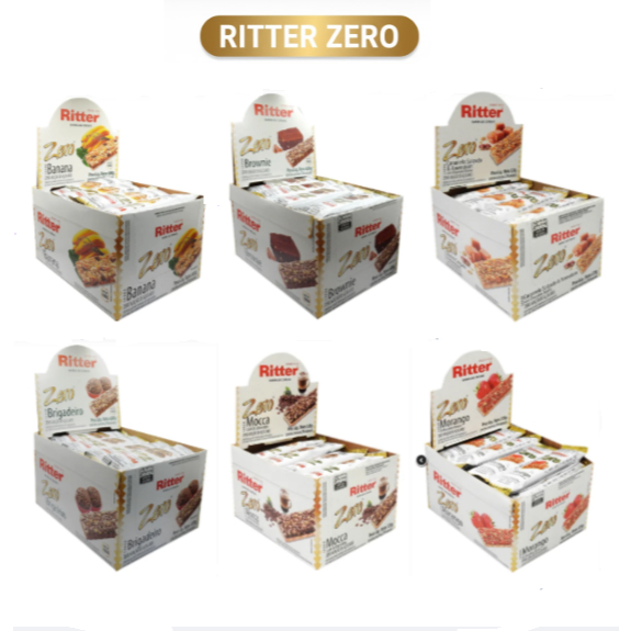 Barra de Cereal Zero Açúcar Ritter – Escolha entre 12 ou 24 Unidades em Oferta na Shopee