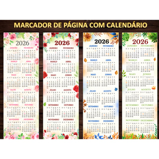 100 Marcadores de Página Calendário 2026, Arte Pronta, brinde clientes, eventos em Oferta na Shopee