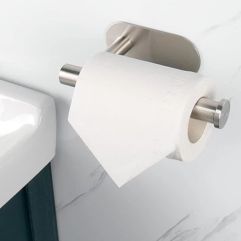 Porta Rolo Papel Higiênico Aço Inoxidável - Banheiro e Cozinha, Anti-Roxo