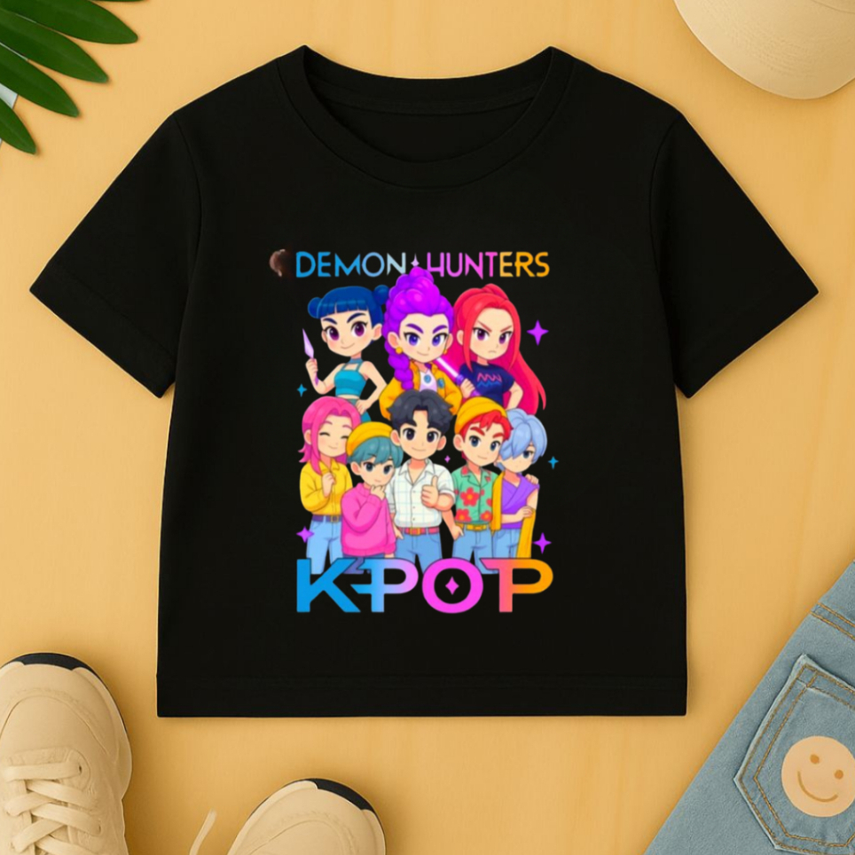 Camiseta T-Shirt Infantil  Lançamento Unissex Em Algodão Estampa Saja Boys, Confortável, em Oferta na Shopee