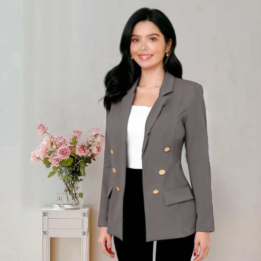 Lindo Blazer Feminino Casaquinho Alfaiataria Casaco Super Social Com Botão Envio jad jaadu