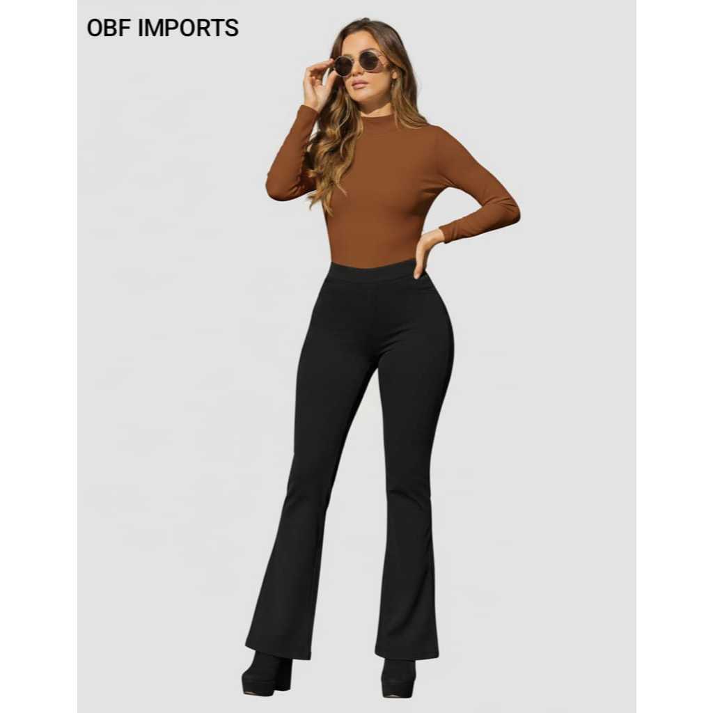 CALÇA FLARE SUPLEX + BODY SUPLEX  GOLA ALTA MANGA LONGA COSTURA REFORÇADA SUPER CONFORTAVEL