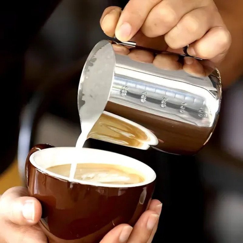 Jarra Leiteira Inox 350ml 600ml Latte Art Café Barista Pitcher Cremeira Espumar Leite Cafeteira Profissional Top