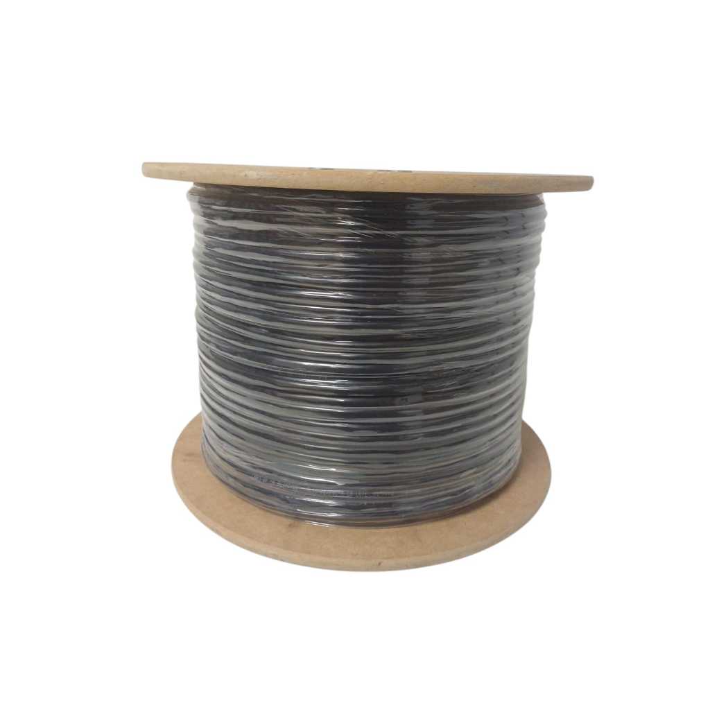 Cabo Lan Cat6 F/utp Blindado Patch Cord Preto 305m + Testador Rede + Conector Blindado 100Unidade