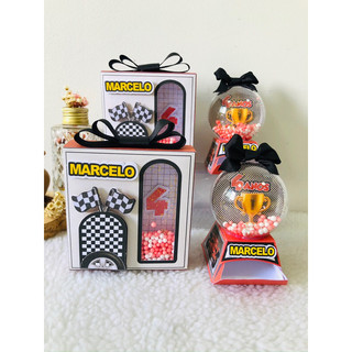 Kit com 10 Caixas Personalizadas Aniversário Infantil - Lembrancinha Infantil Fórmula 1- Aniversário Fórmula 1