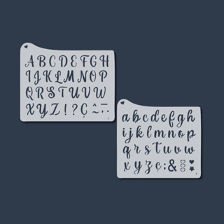 Kit 2 Stencil Moldes Alfabeto Letras Abecedário para Pintura, Artesanato, Tecido, Mdf, Infantil em Oferta na Shopee