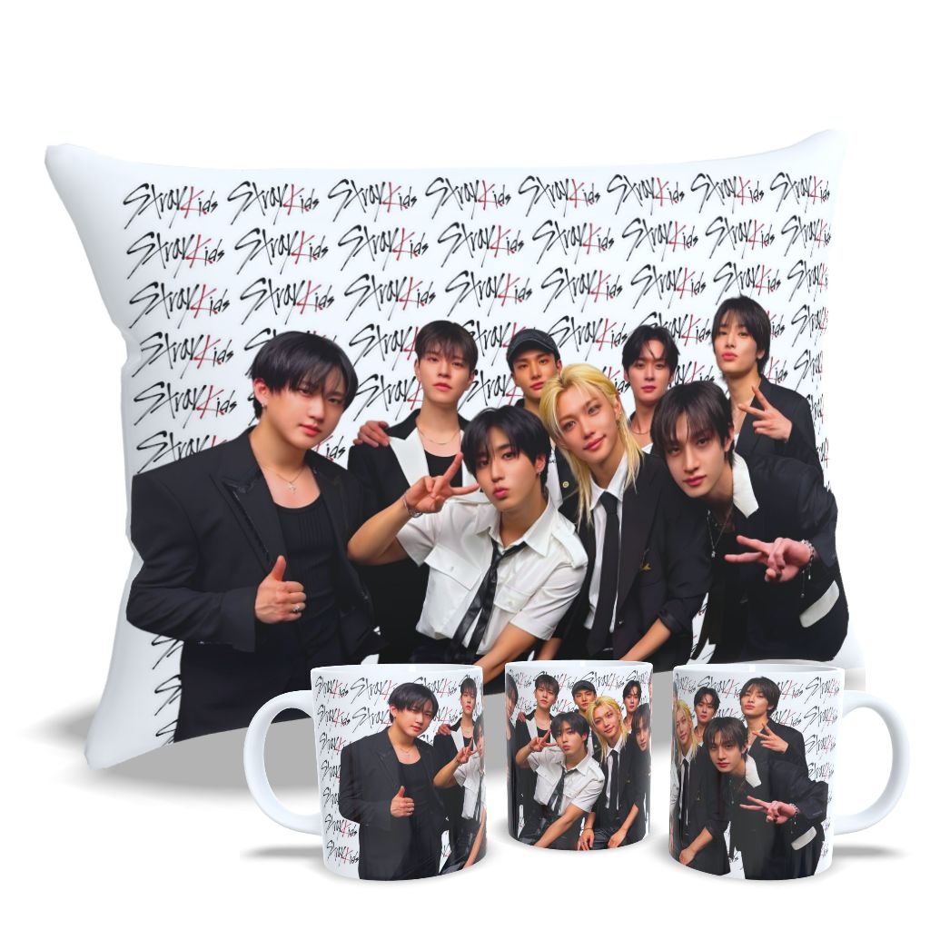 caneca almofada 20x30 personalizada Lembrança Presente  banda coreana Stray Kids em Oferta na Shopee
