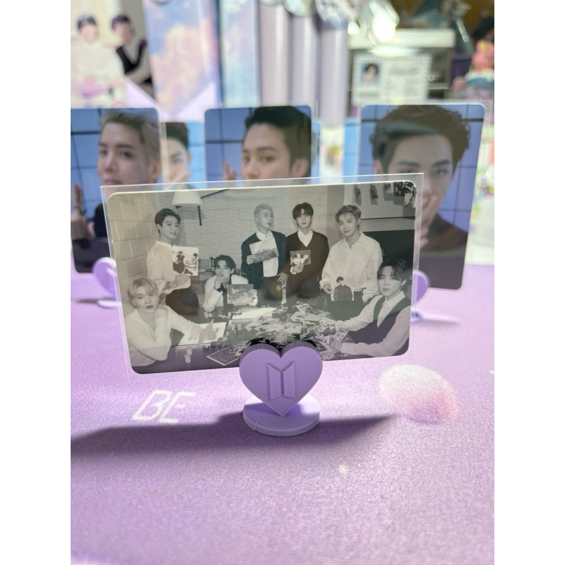 Suporte BTS em Formato de Coração Display para Photocard Kpop Kit c/ 3 Porta Foto