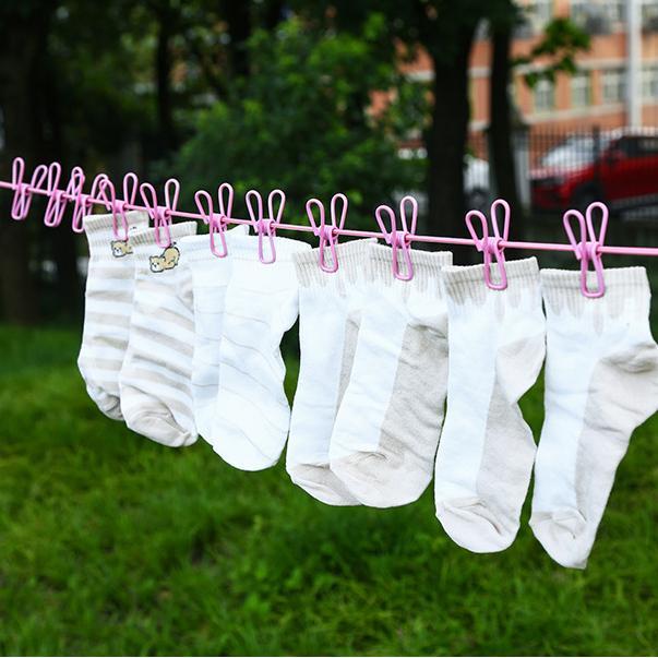 Linha de Secagem Multifuncional 180cm - Varal de Roupa com 12 Clipes