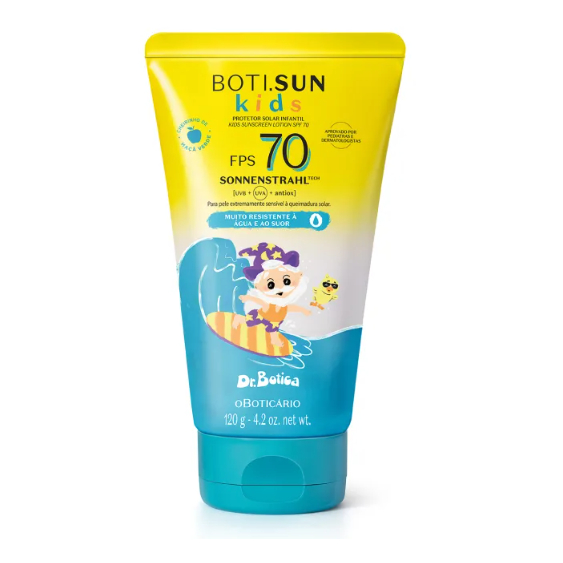 Protetor Solar Infantil FPS70 Boti Sun Kids 120g - Lançamento - O Boticário
