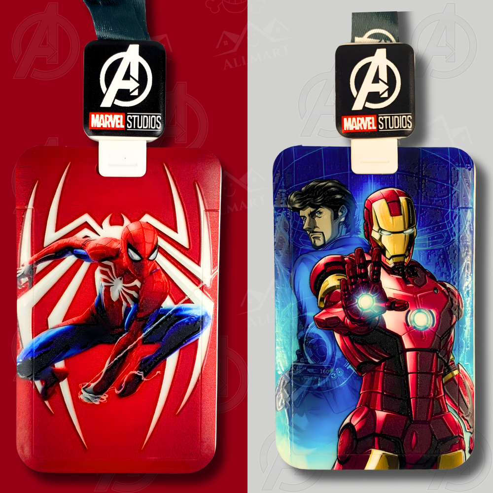 Porta Crachá Vingadores Com Roller Clip | Papelaria Fofa Kawaii | Acessório Escolar e Trabalho em Oferta na Shopee