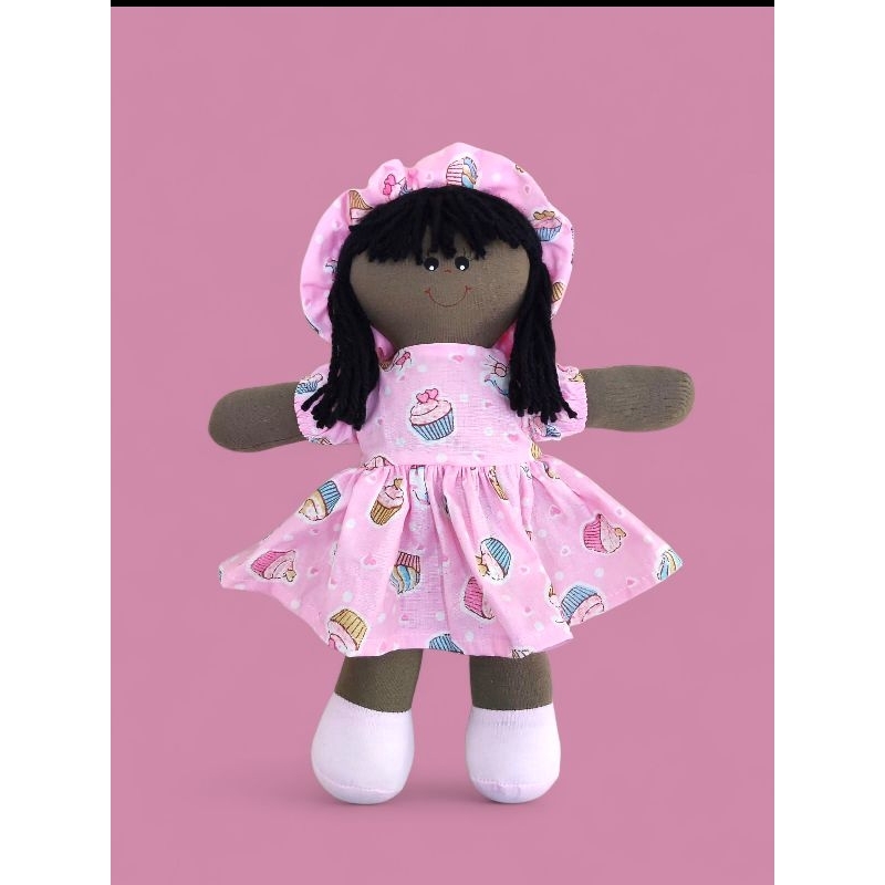Boneca Cupcake 30cm, Negra. Com Cheirinho Doce. em Oferta na Shopee