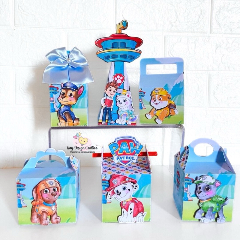kit Caixas  Personalizadas Patrulha Canina /  Lembrancinhas  Personalizadas /  Festa de Aniversario Infantil / Decoração