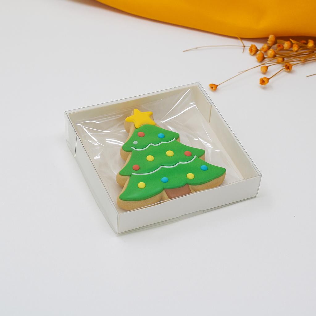 Embalagem para Biscoito 10x10x2 - Tampa Acetato Transparente - Branca - 10 Unid em Oferta na Shopee