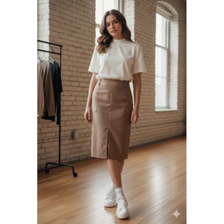 Saia  Midi Alfaiataria Evangélica Casual Básica todas as estacoes Midi  Alfaiataria. em Oferta na Shopee