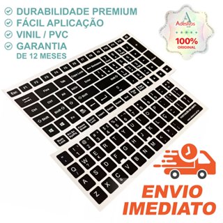 Adesivos para Teclados PC, Notebook Etiquetas ABNT2 Conversão Português Vinil restauração em Oferta na Shopee
