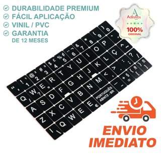 Adesivos ECO para Teclados PC, Notebook Etiquetas ABNT2, Conversão Português Vinil PVC Restauração em Oferta na Shopee