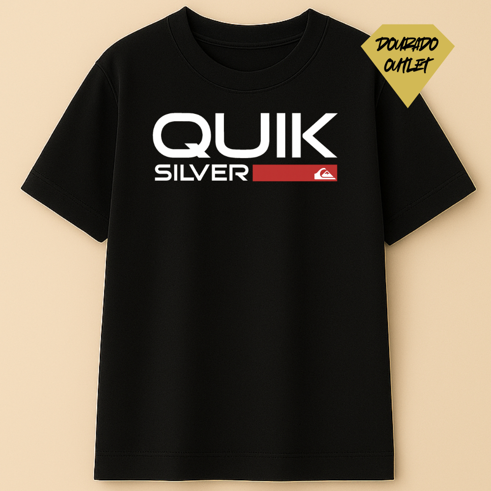 Kit Camiseta Masculina e Short Estampada Quiksilver Tagline Streewear Sk8 Surf Adventure Algodão Conforto em Oferta na Shopee