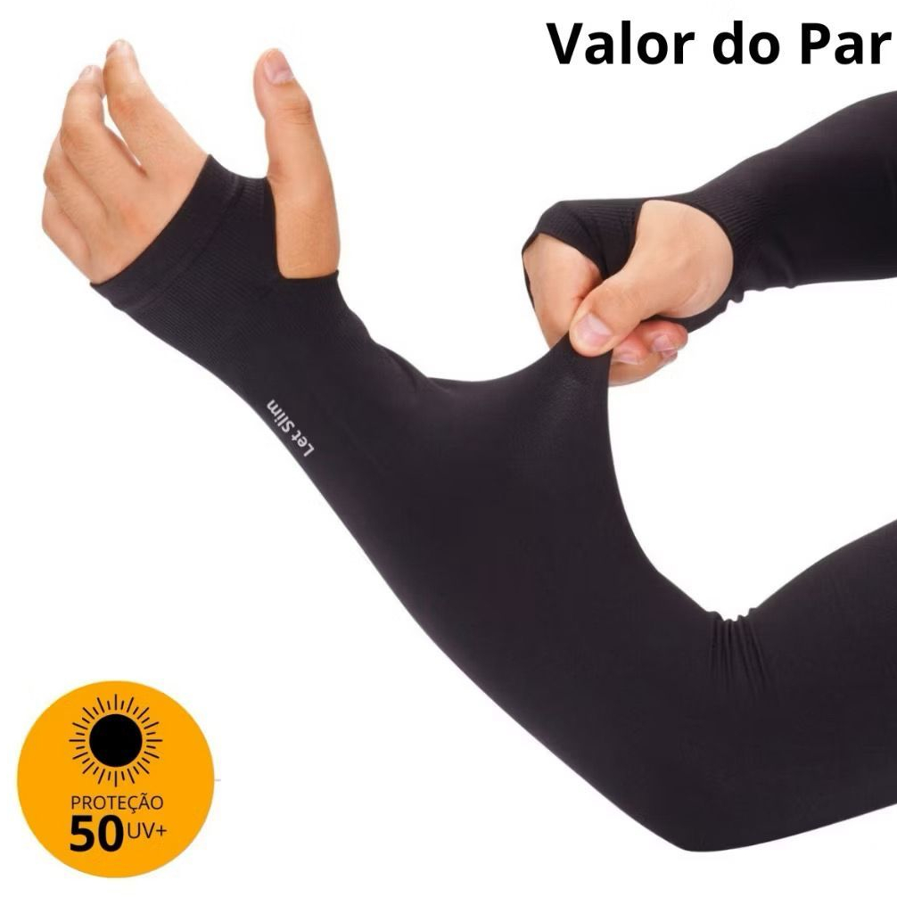 Manga Manguito Gelada UV50+  | Proteção Solar p/ Motociclistas| Esportes | Tecido Refrescante e Confortável em Oferta na Shopee