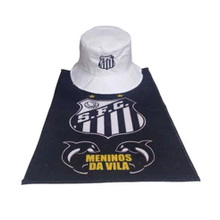 KIT CHAPEU BUCKET SANTOS COM TOALHA DE ROSTO OU DE MÃO