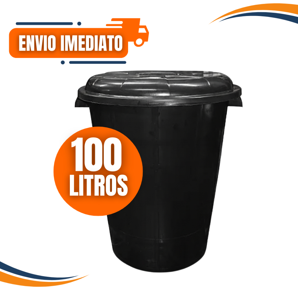 Cesto De Lixo Cestão Grande 100 Litros Lixeira Reforçada Multiuso Com Tampa em Oferta na Shopee