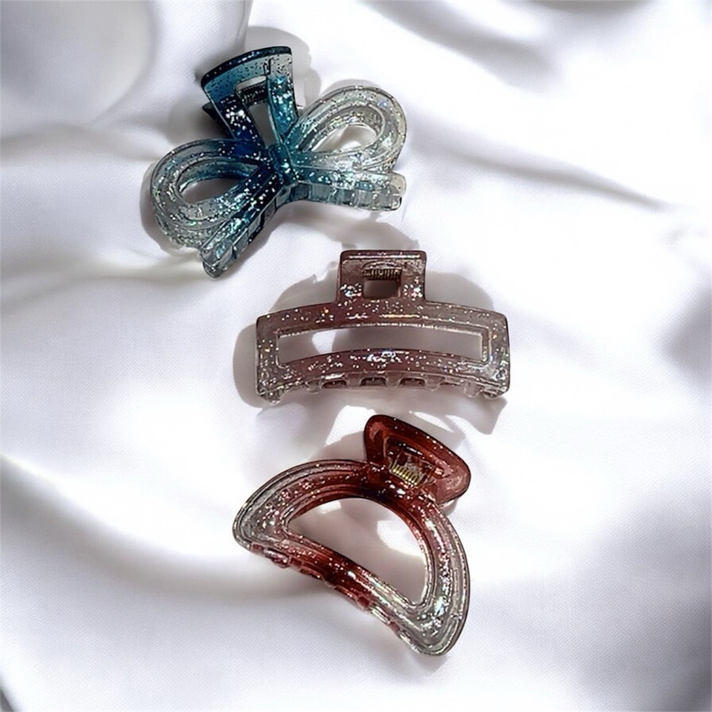 Piranha de Cabelo Premium com Glitter – Forte, Fashion e Antiderrapante | Várias Cores e Modelos em Oferta na Shopee