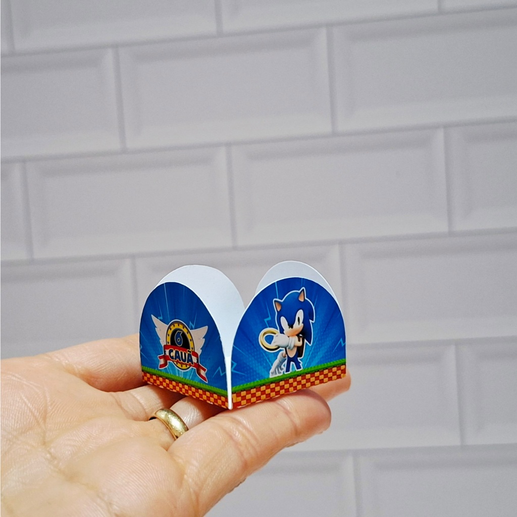 Forminha de doce personalizada Sonic / forminha para brigadeiro/ festa / aniversário