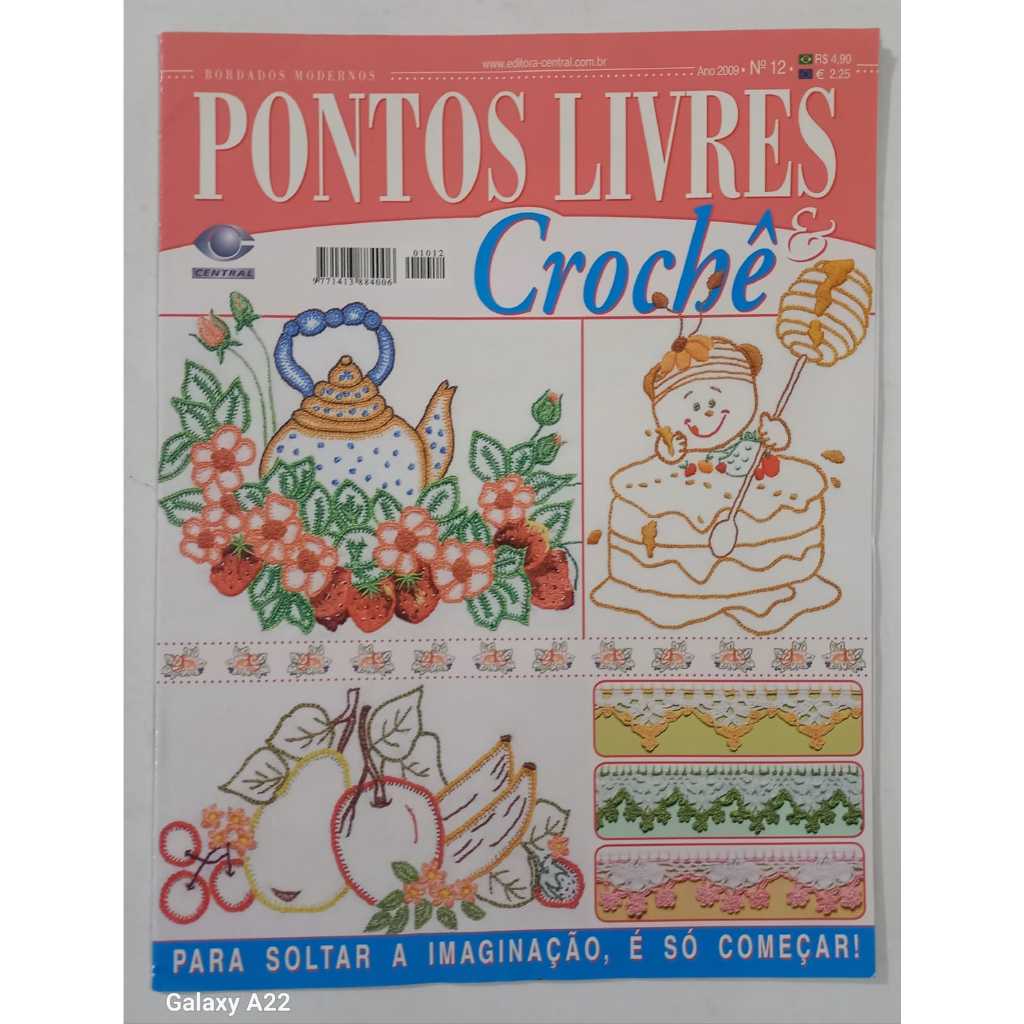 Detalhes do Kit 4 Revistas Pontos Livres & Crochê Editora CENTRAL
