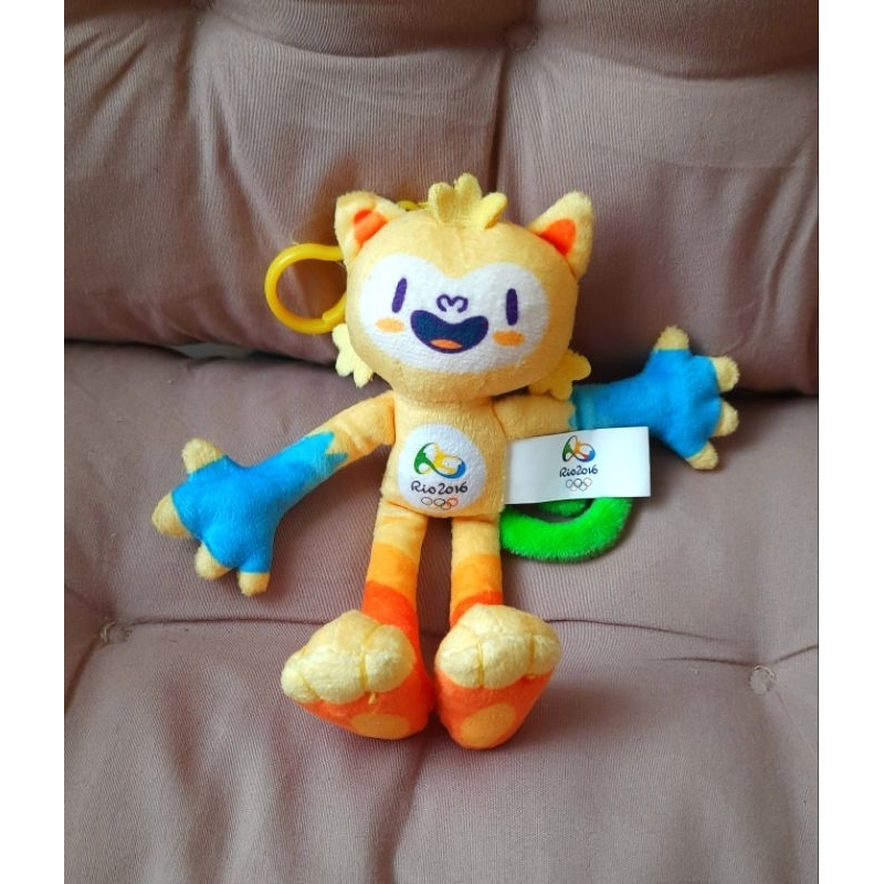Chaveiro de Pelúcia Mascote Vinicius - Rio 2016 Oficial - Item de Colecionador