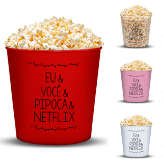 Balde de Pipoca ECO Eu Você Pipoca & Netflix 3,5L em Oferta na Shopee