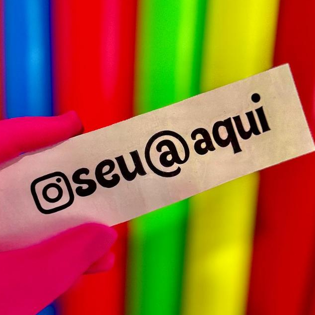 Adesivo | Com seu @ Usuário/Instagram | Fundo vazado em Oferta na Shopee