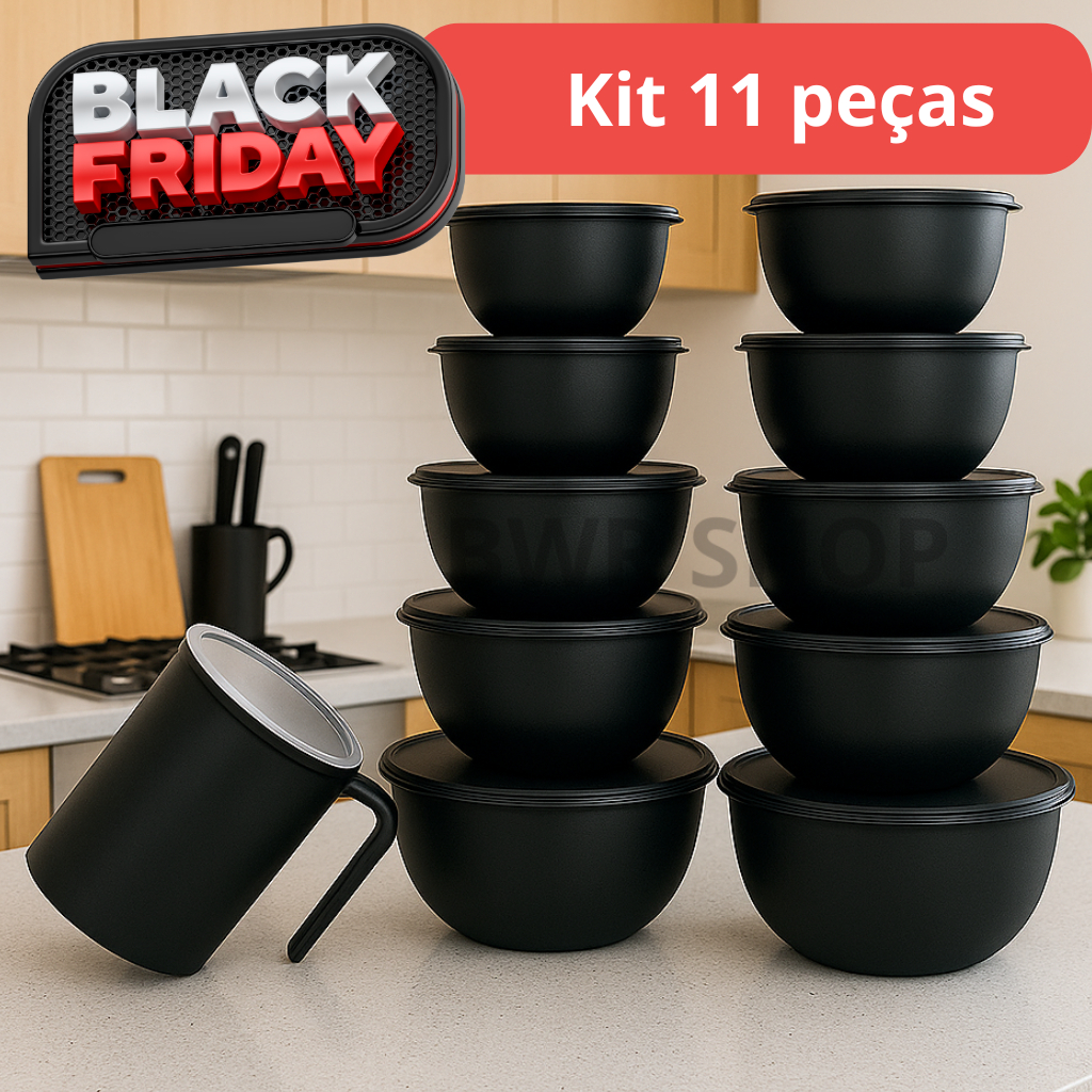 Kit 10 Potes Bowl + Jarra 1.800