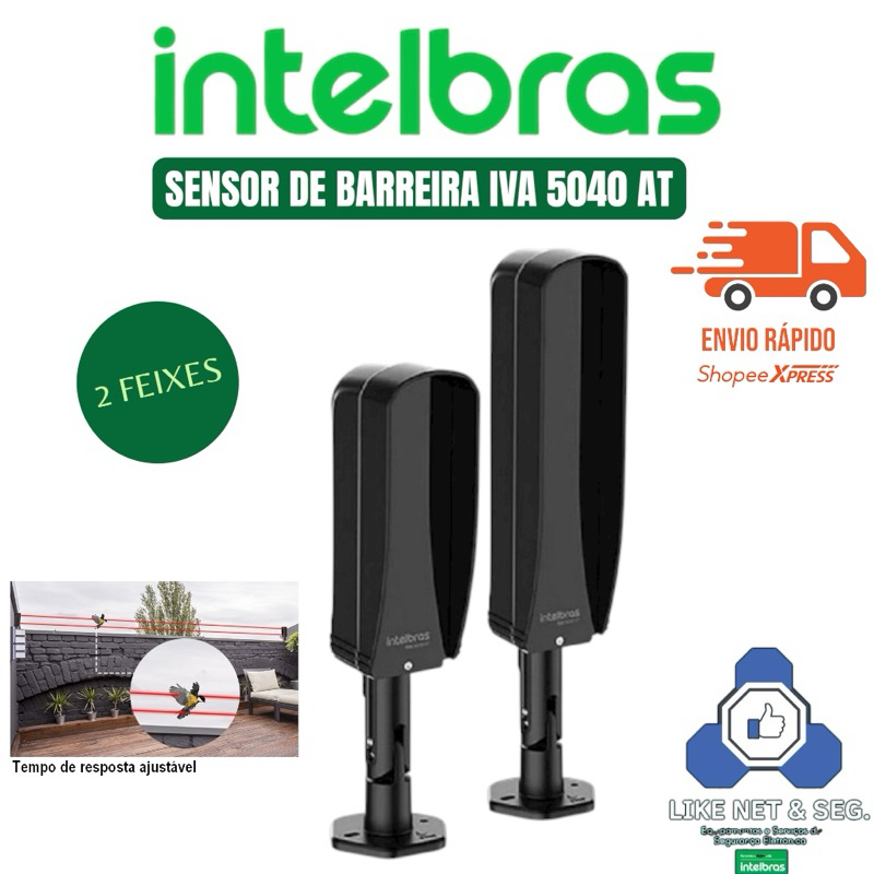 Sensor De Barreira Intelbras Iva 5040 At Infra Ativo C/ Sup