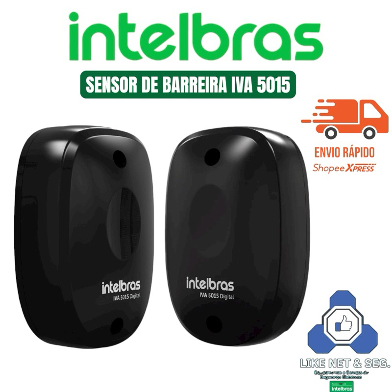 Sensor Anti Esmagamento Para Portão 15m Iva 5015 X Intelbras - Preto