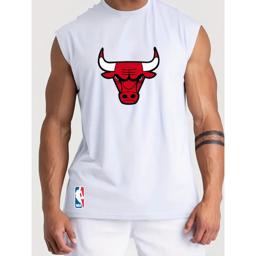 Regata Oversized Masculina Chicago Streetwear Treino Academia Estampada Basquete Machão Unissex