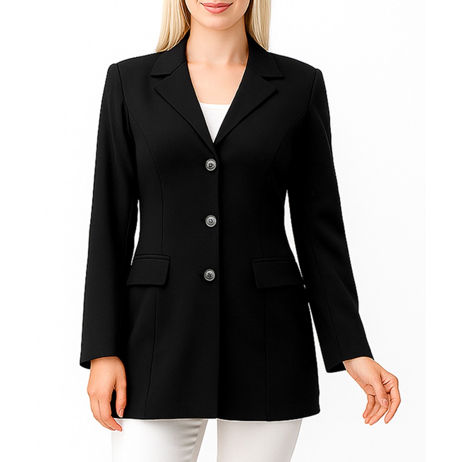 Blazer preto social alfaiataria tam. G,  bolsos frontais
