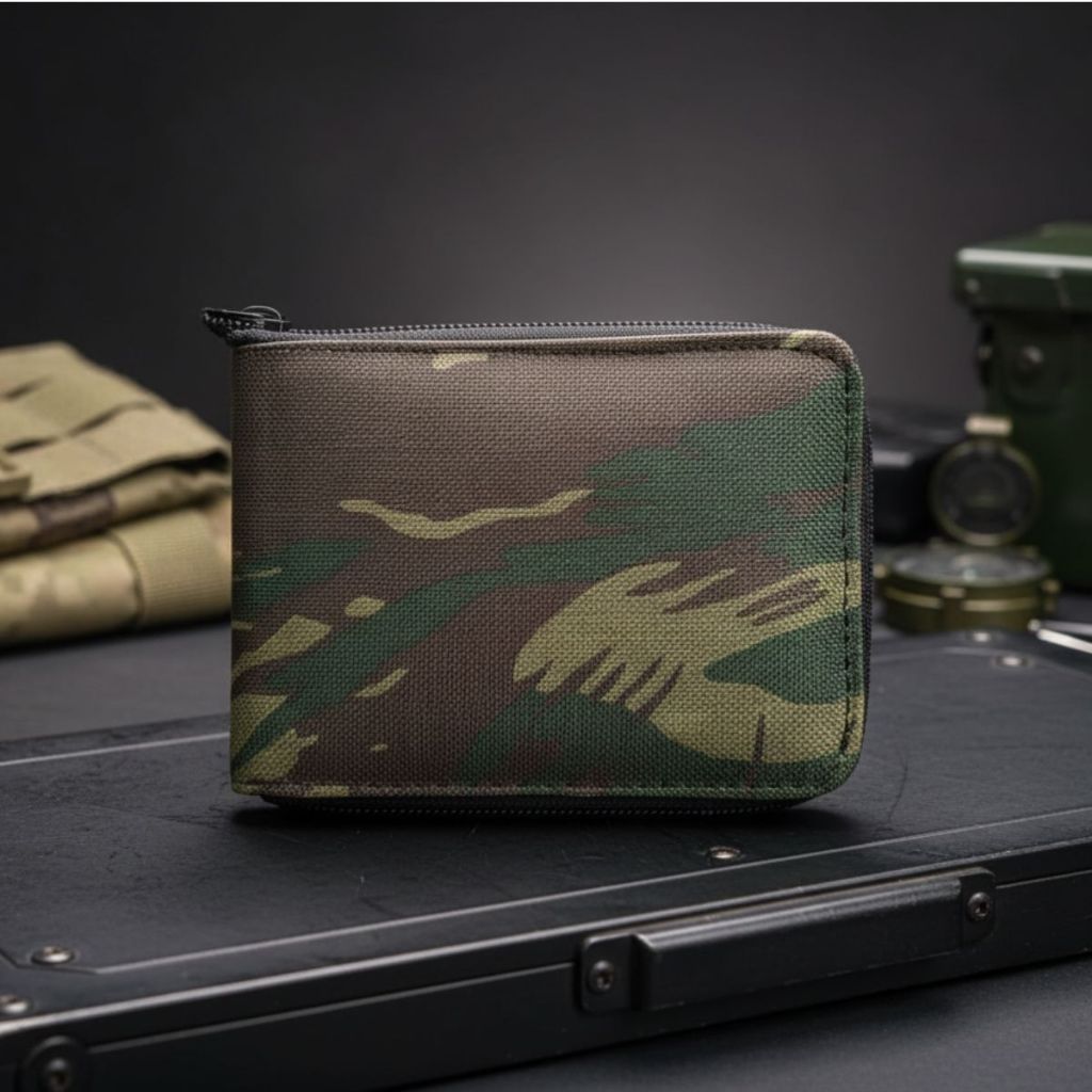 Carteira Masculina Militar Tática Compacta CNH RG Cartões Moedas - Envio Já!