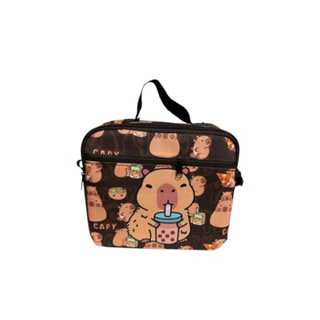 Lancheira escolar térmica Capivara marrom juvenil envio rápido em Oferta na Shopee