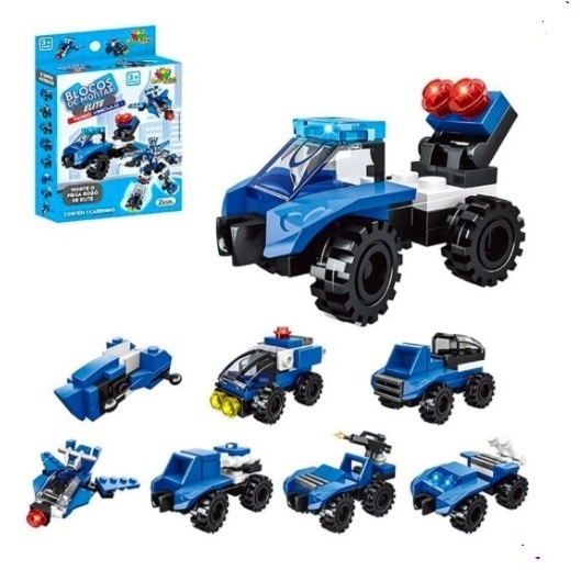 Blocos De Montar Elite Mega Robo Veículo Policia