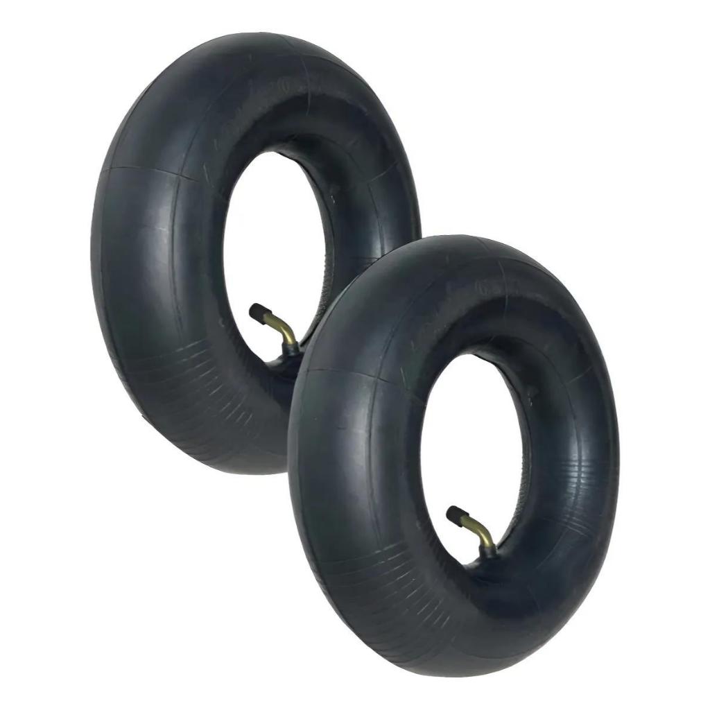 2 Câmara De Ar Aro 4 Pneu 4.10/3.50-4 Skate Scooter Elétrico - Schrader - Preto