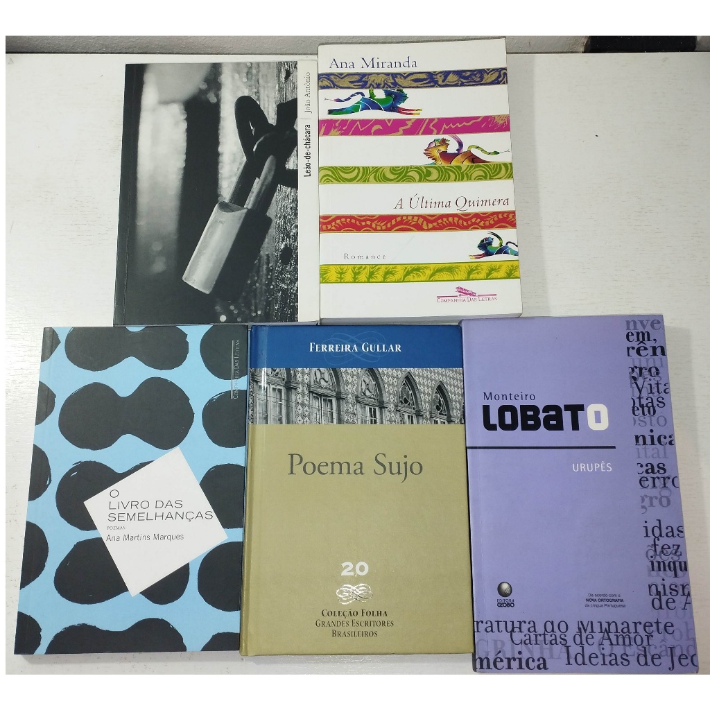 KIT Livros – Leão de Chácara + A Última Quimera + O Livro das Semelhanças + Poema Sujo + Urupês
