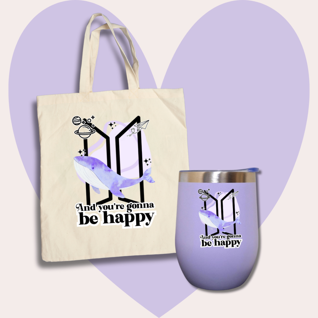 Kit Kpop Presente Completo BTS Stray Kids Blackpink Ecobag + Copo Térmico Kit Kpop Presente Completo BTS Stray Kids Blackpink Ecobag + Copo Térmico