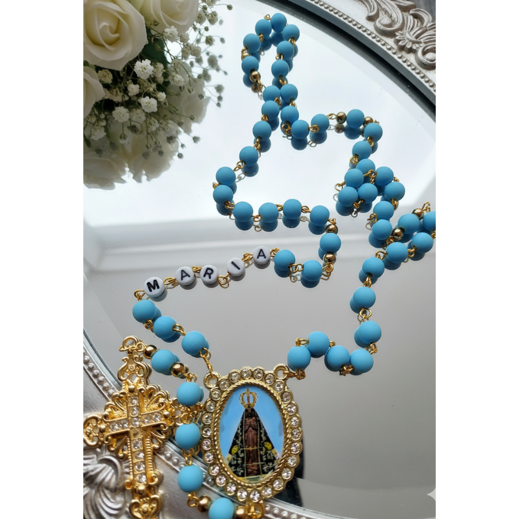 Terço personalizado, Nossa senhora da aparecida, Católico, Presente, religioso, luxo