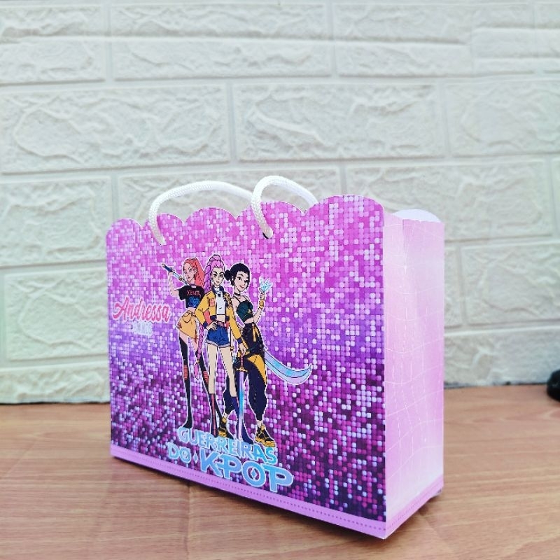 Pegue e Monte- Sacolinha Surpresa Personalizada Lembrancinha Guerreiras Do K-Pop